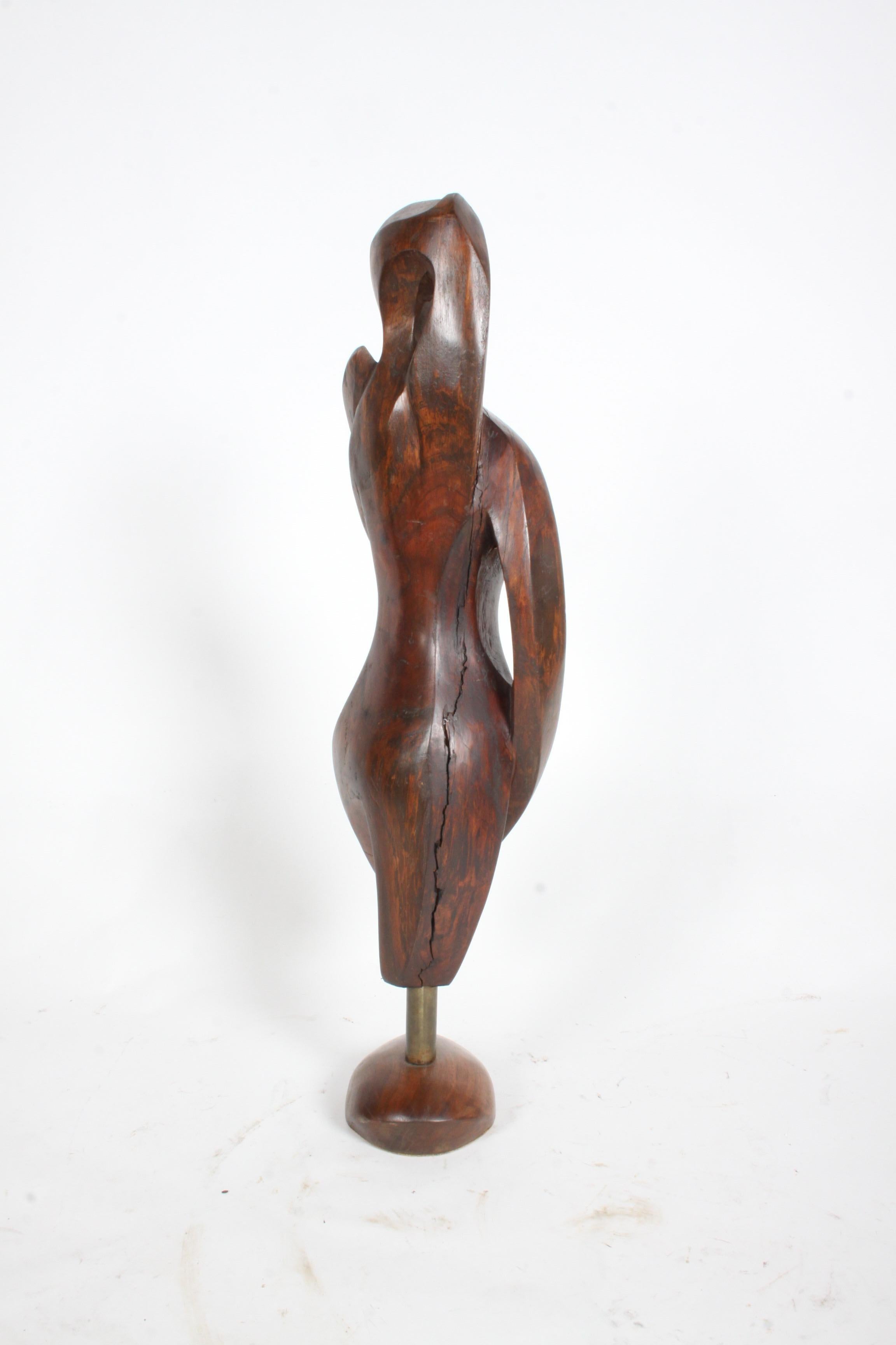 Sculptor William Conrad Severson Early 1956 Carved Sculpture of Nude Female  MCM For Sale 1