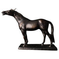 Sculptor Yoshida Eiji. Cast Bronze “Quiet Horse” Width 39 cm / Weight 4.8 kg
