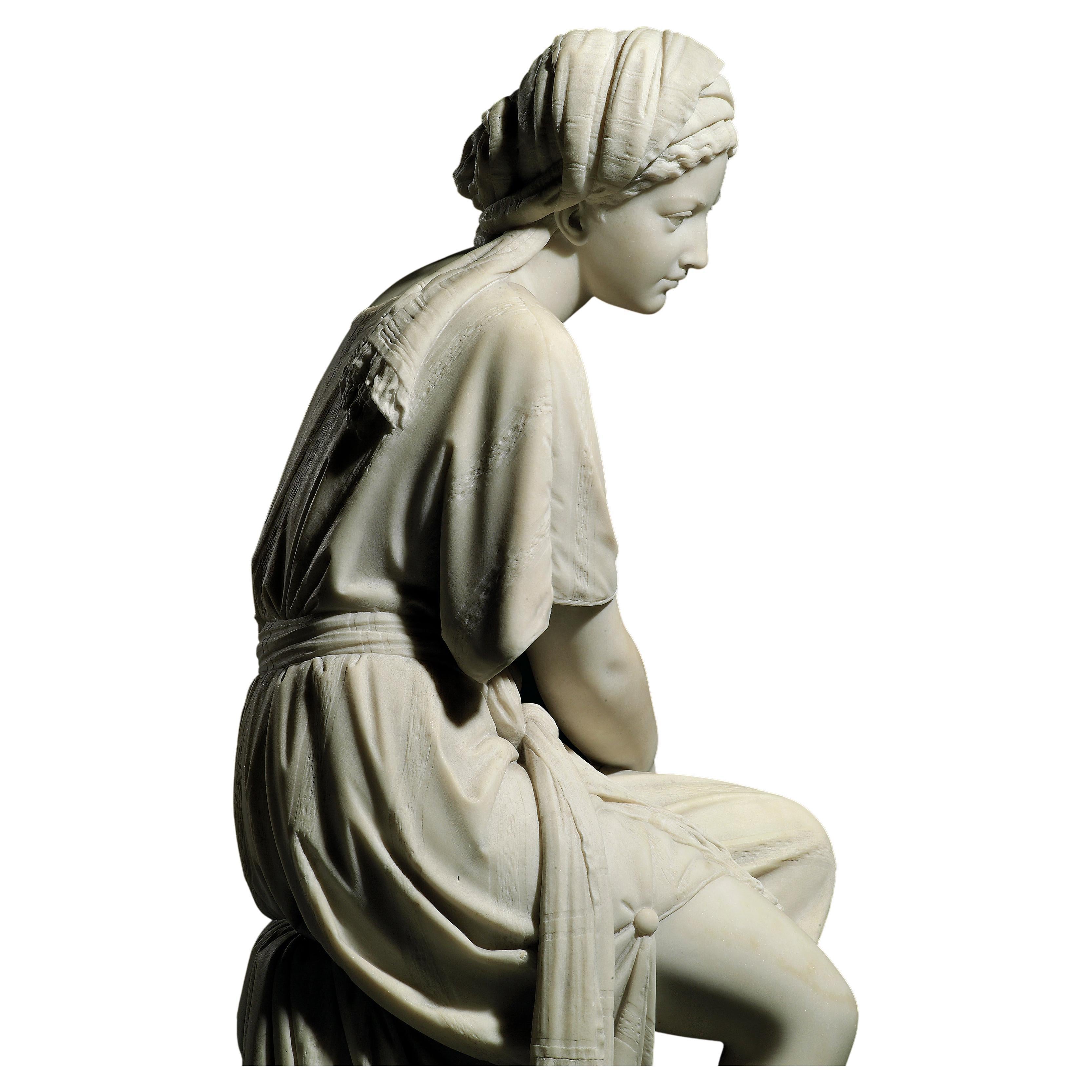 Item: sculpture ruth
Author: g.B.Lombardi (italian, 1823-1880)
Special features: signed and dated 'gb. Lomardi / f. Roma / 1869' and carved to the front 'ruth'

In 1852, Giovanni Battista Lombardi went to Rome to study at the Academy of San Luca