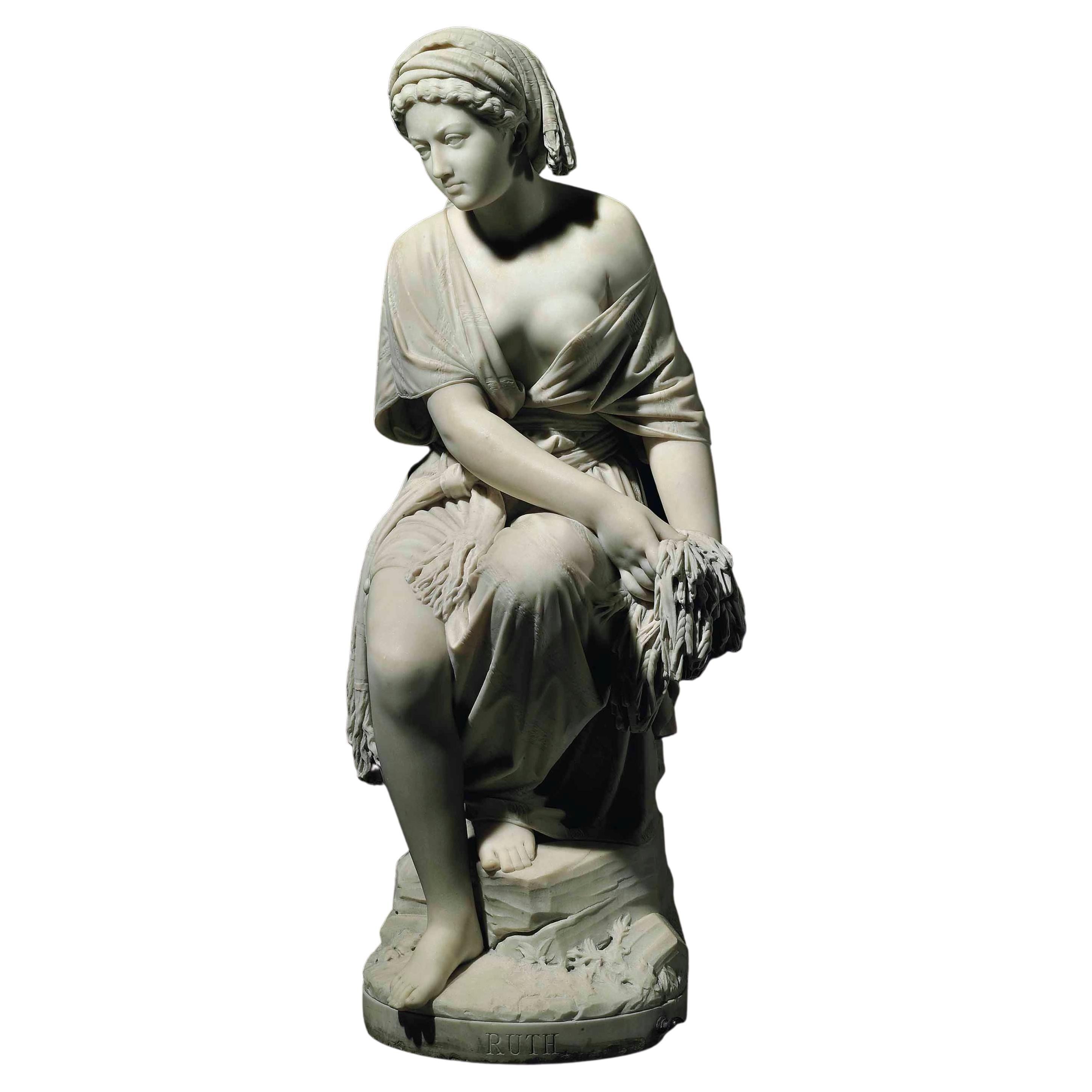 Italiano Lo scultore Giovanni Battista Lombardi 1869 il Ruth in vendita