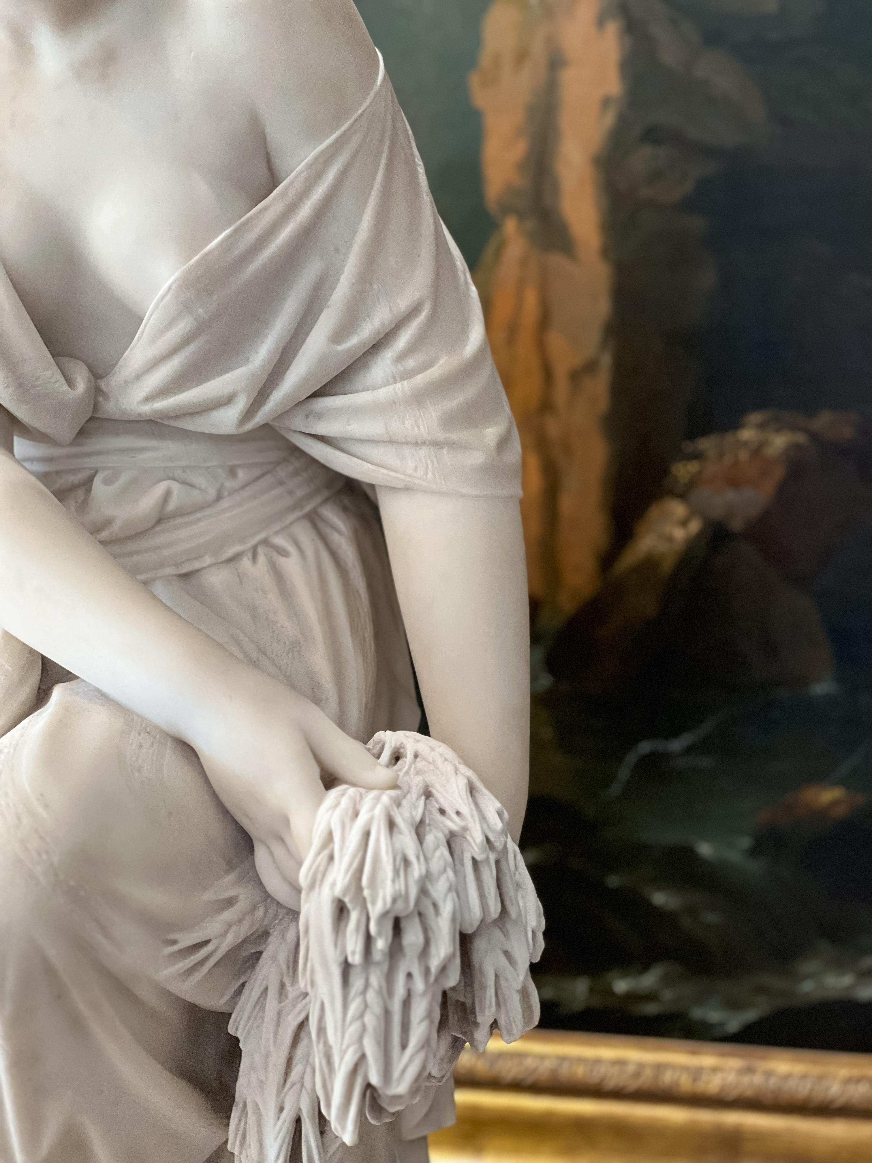 Lo scultore Giovanni Battista Lombardi 1869 il Ruth In condizioni buone in vendita a SAINT-JEAN-CAP-FERRAT, FR