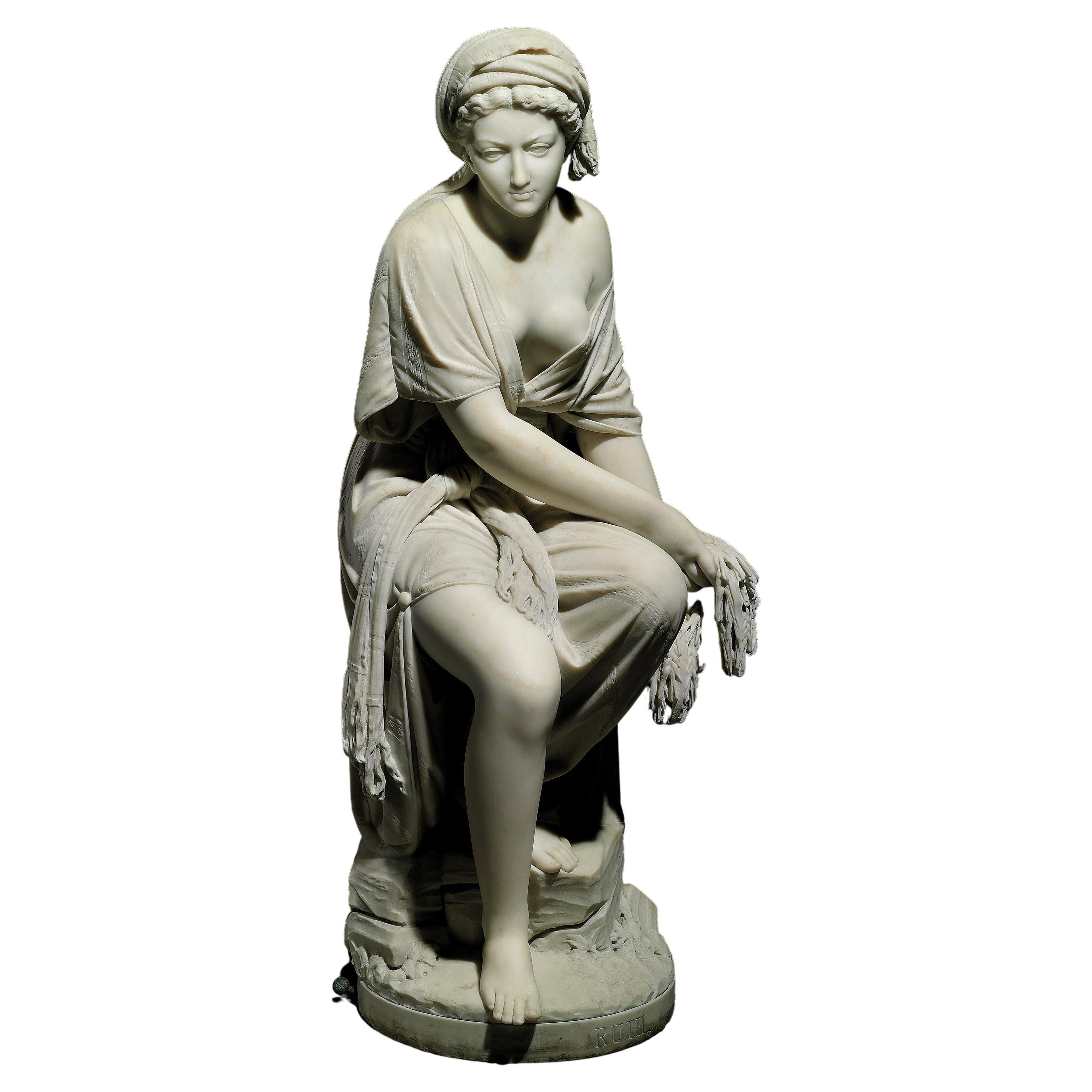Sculptur Giovanni Battista Lombardi 1869 the Ruth For Sale