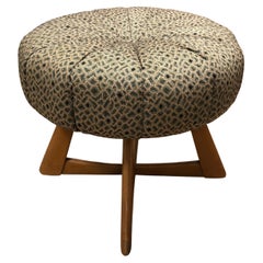 Sculptura Series Swivel Upholstered Stool by Heywood-Wakefield Co