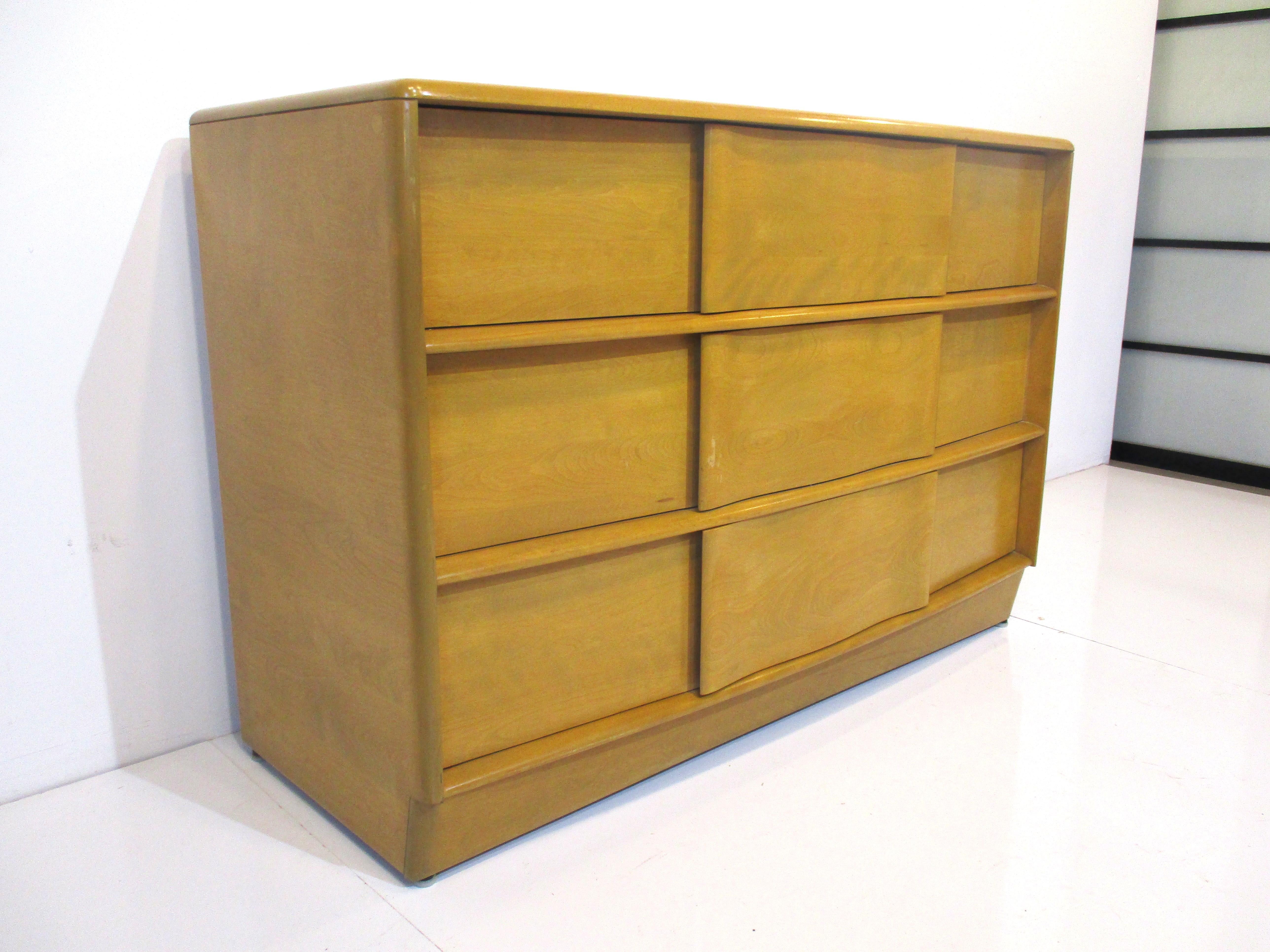 American Sculptura Smaller Dresser Chest by Herrmann / Jiranek for Heywood Wakefield 