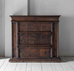 Sculptural 17th century ebonized Italian sideboard