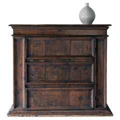 Sculptural 17th century ebonized Italian sideboard