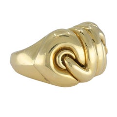 Sculptural 18k Yellow Gold Ring, Size 6.75