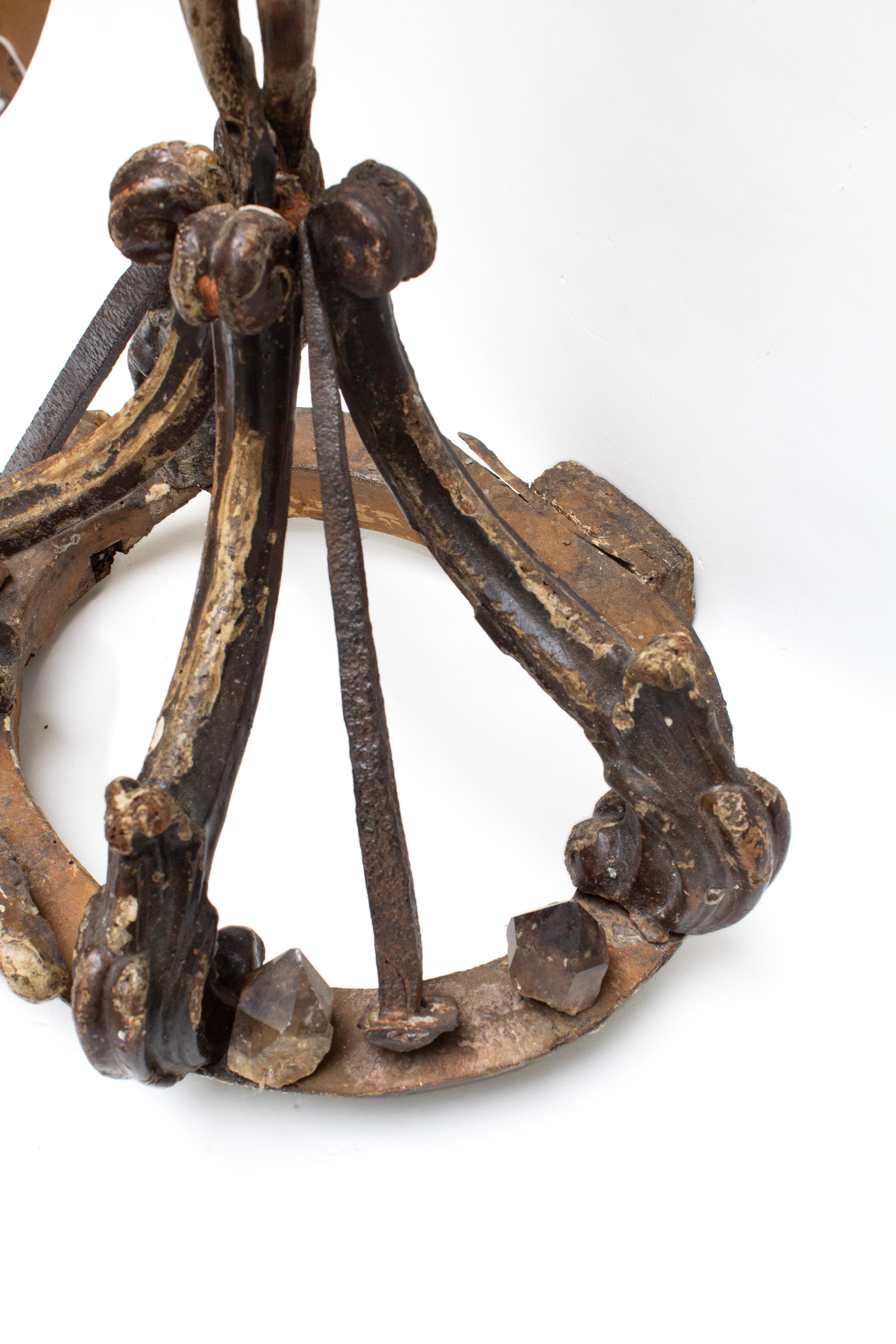 Figura escultórica italiana del siglo XVIII de Cristo sobre fragmento de corona italiana en Bueno estado para la venta en Dublin, Dalkey