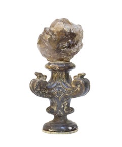 Sculptural 18th Century Italian Fragment with Elestial Quartz and Agate