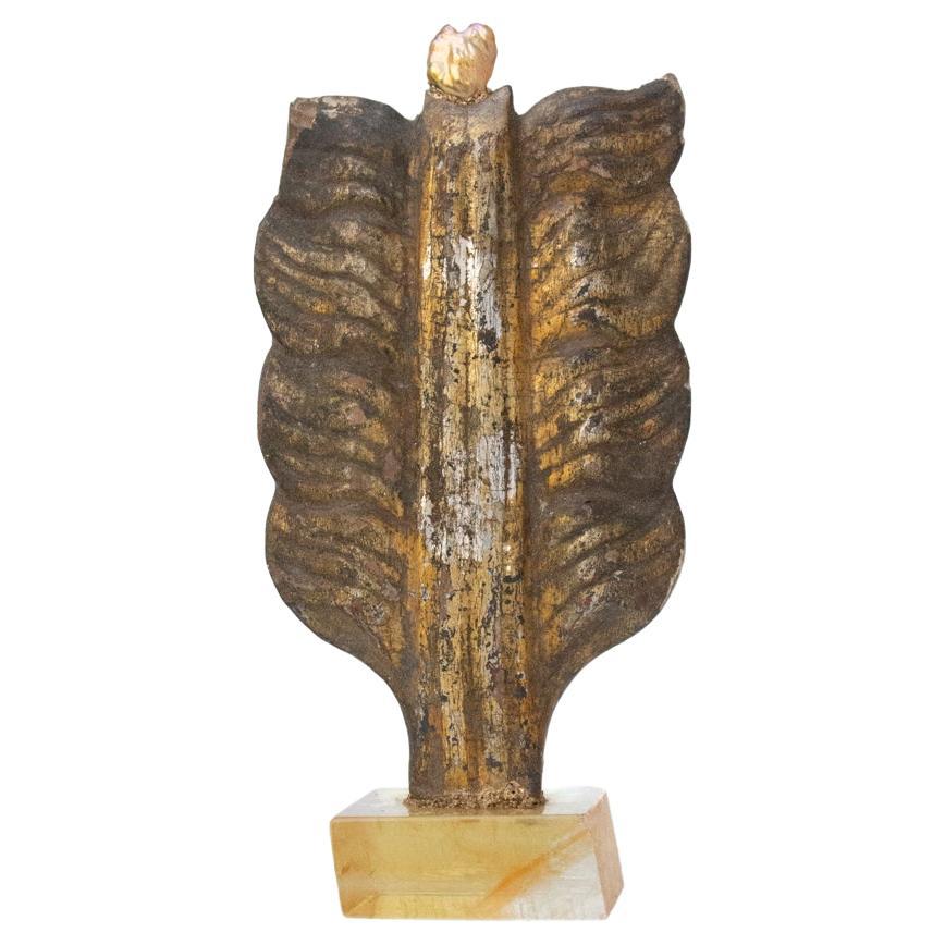 Sculptural 18th Century Italian Mecca Arrow on a Polished Calcite Base For Sale