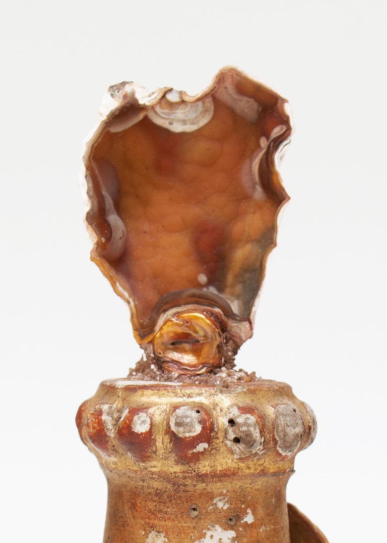 Rococo Sculptural 18th Century Italian Miniature Fragment with Fossil Agate Coral For Sale