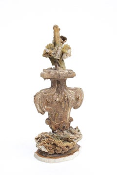 Escultórico "Fragmento de Florencia" rococó italiano del siglo XVIII con una rara estalagmita