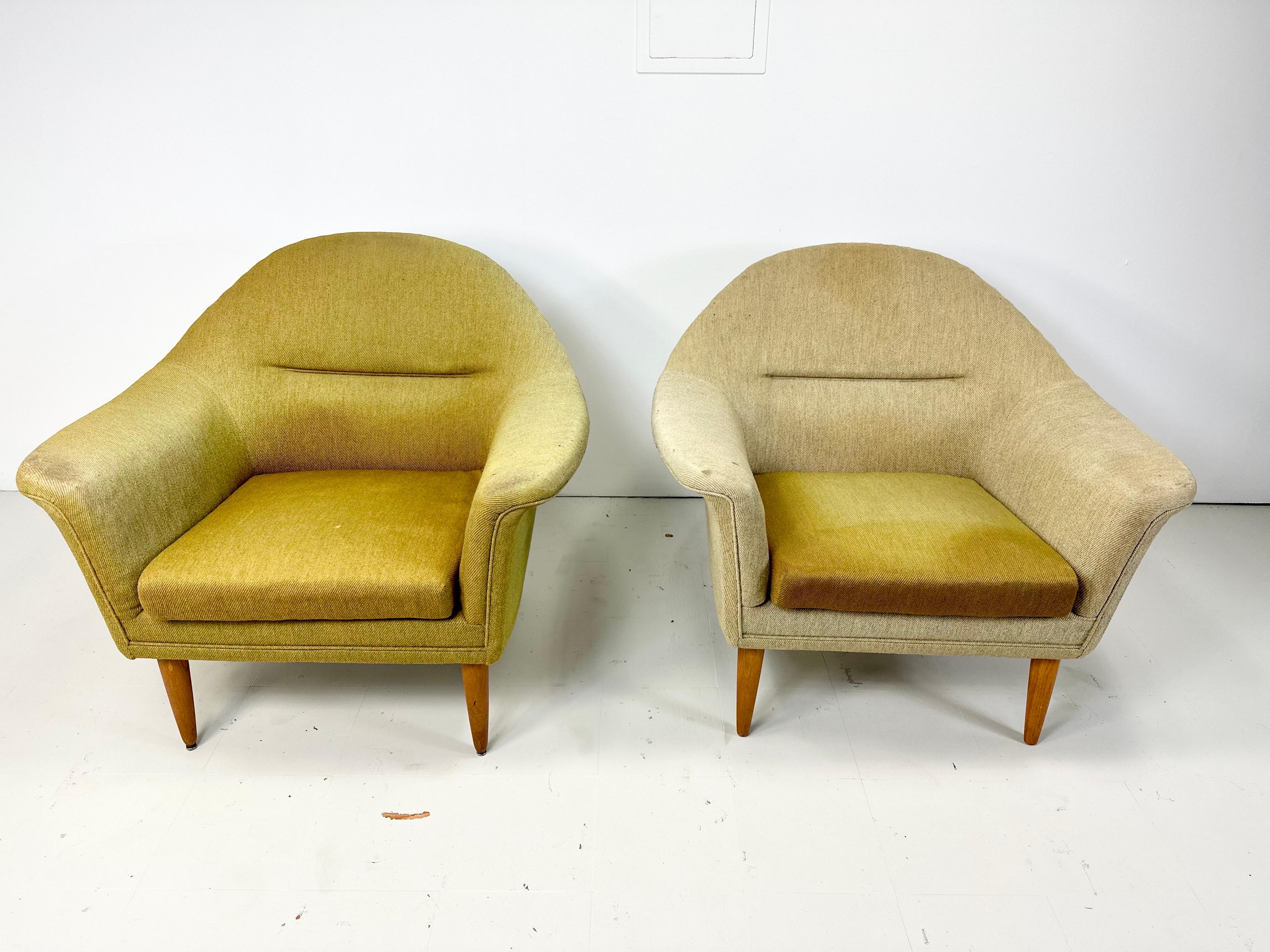 Suédois Chaises longues sculpturales des années 1950 par Broderna Andersson en vente