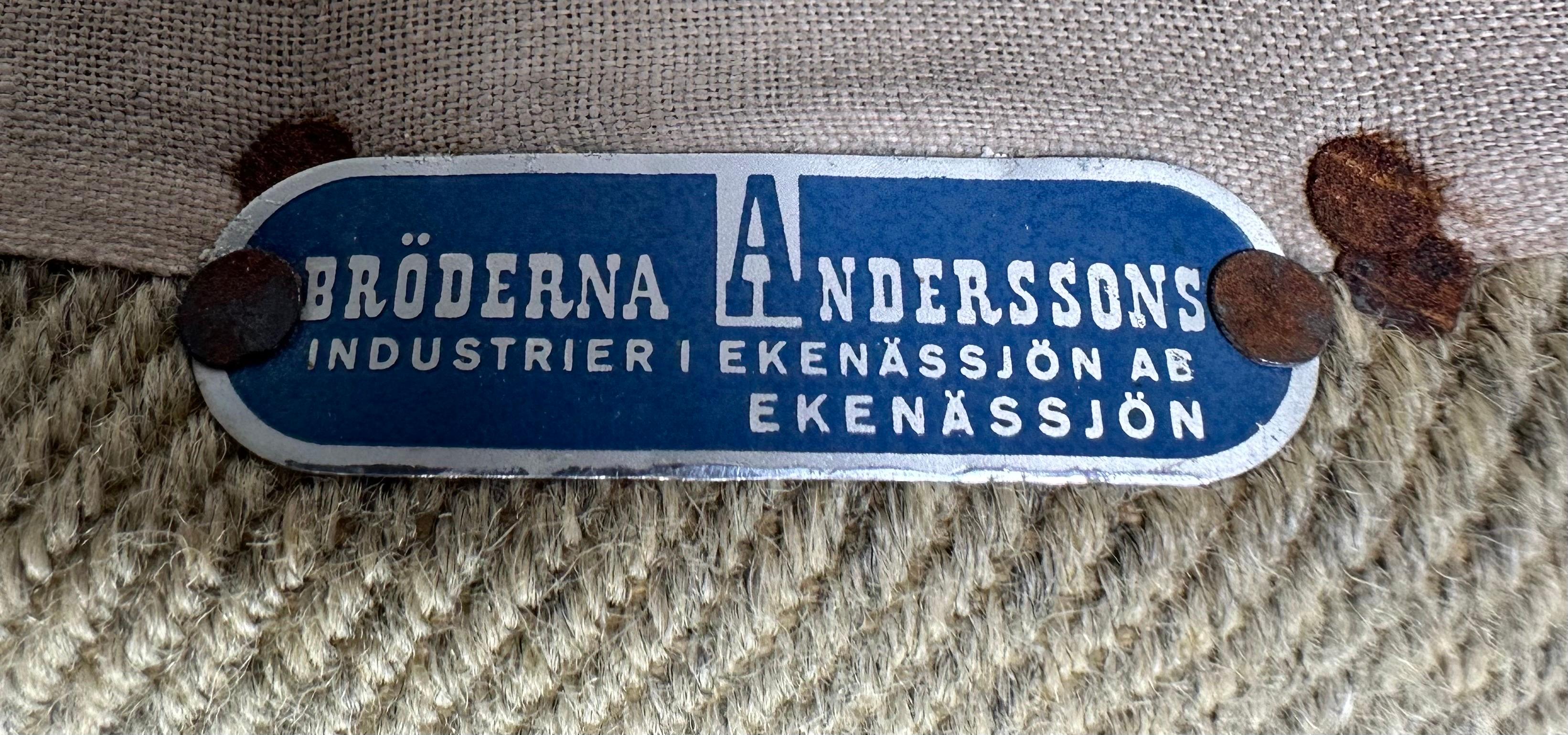 Tissu d'ameublement Chaises longues sculpturales des années 1950 par Broderna Andersson en vente