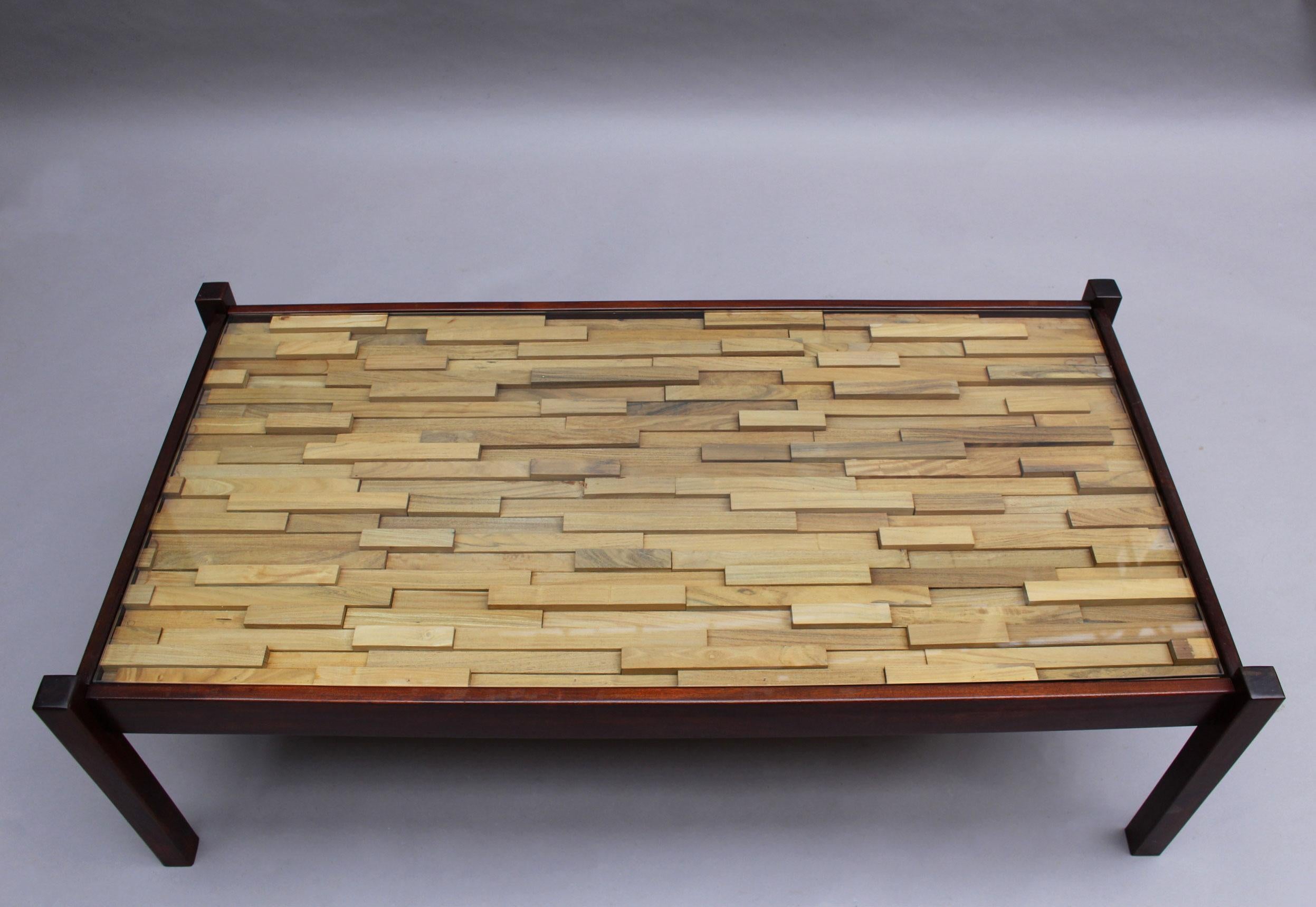 Mid-20th Century Sculptural 1960s Brazilian Coffee Table by Percival Lafer For Sale