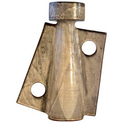 Sculptural 1970s Candlestick in Ceramic by Clive Brooker