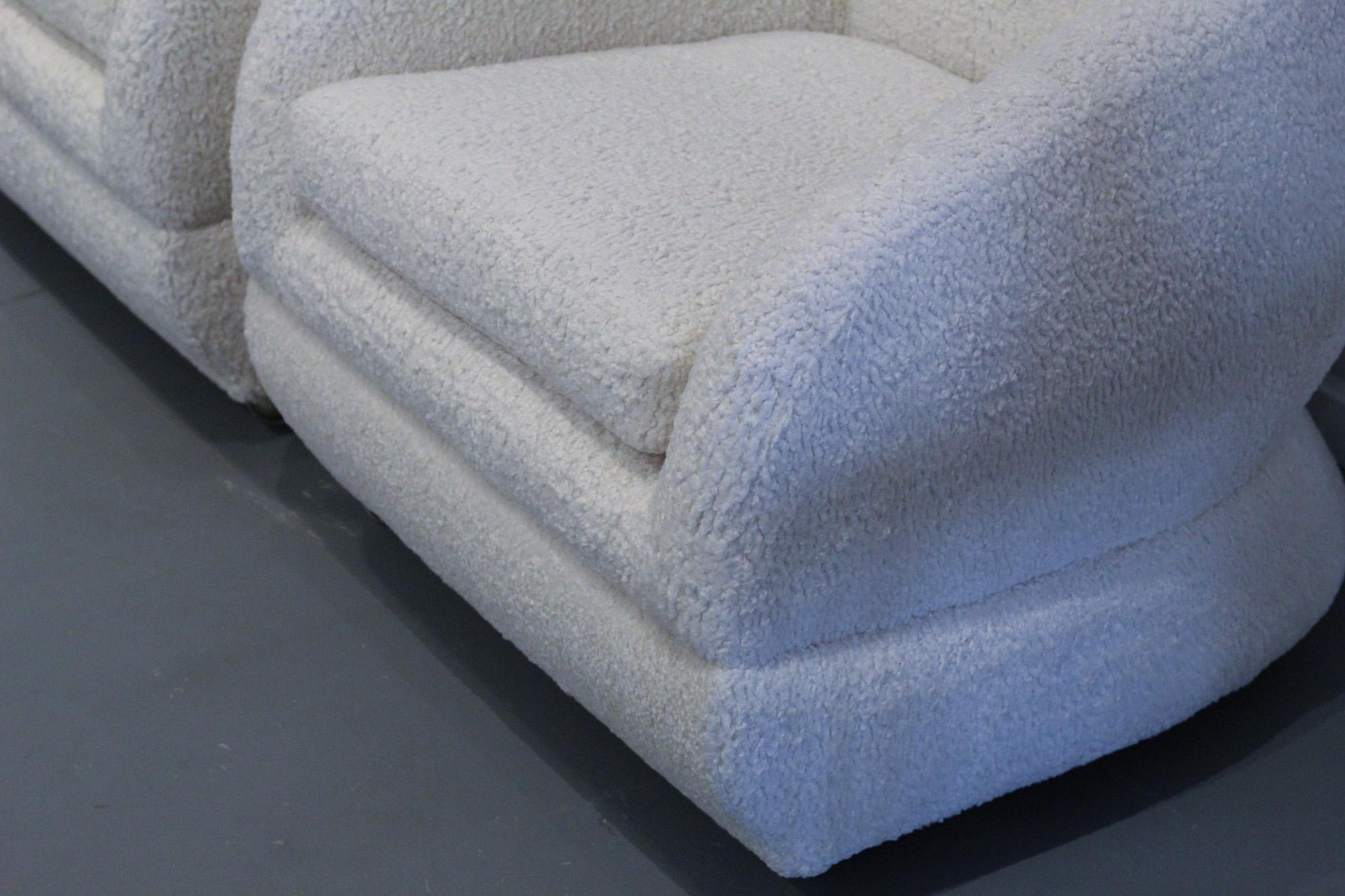 Sculptural 1970s  Lounge Chairs in Boucle 5