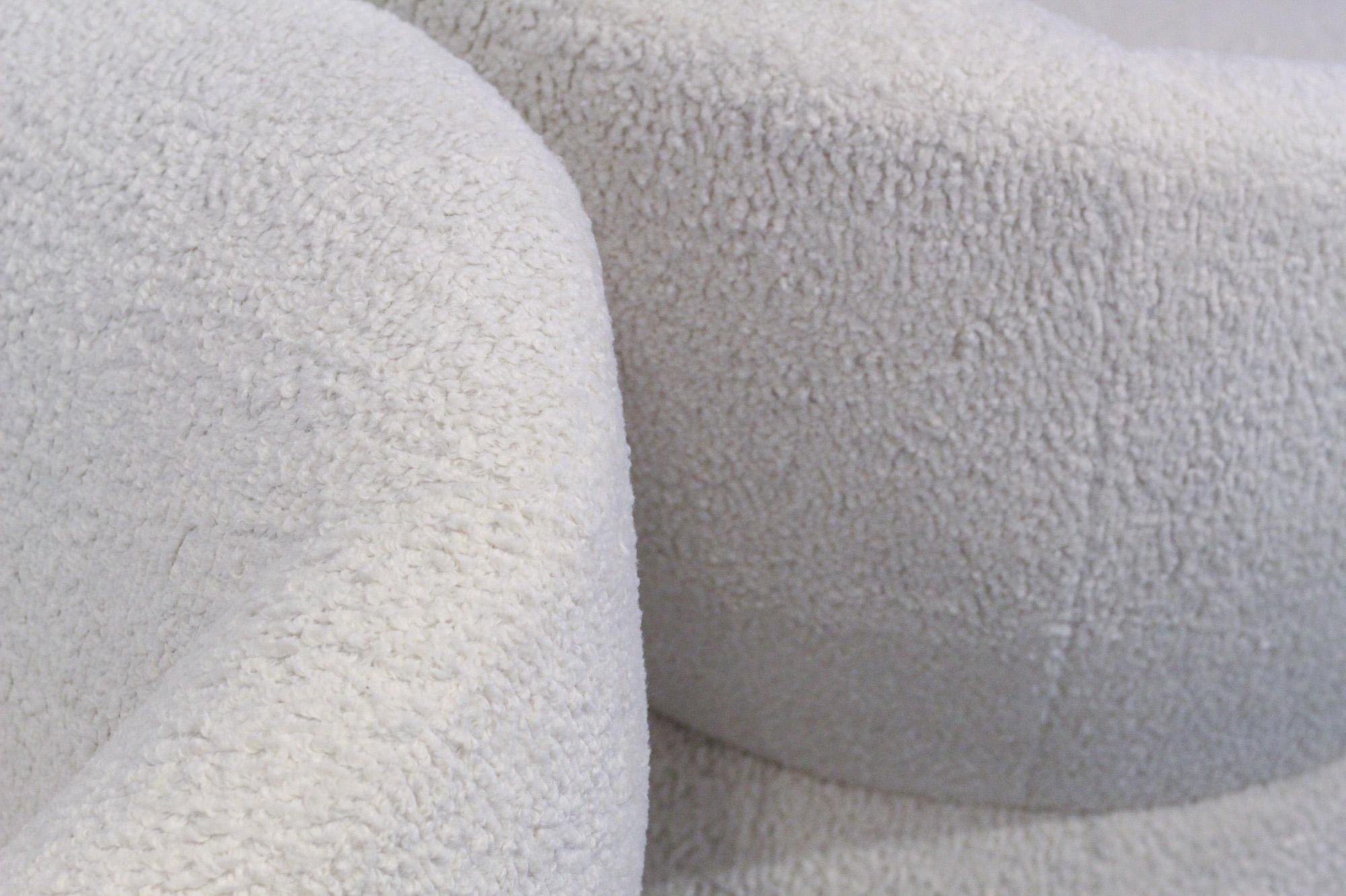 Sculptural 1970s  Lounge Chairs in Boucle 12