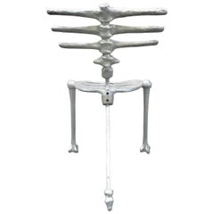 Sculptural 1980s Cast Aluminium Skeleton Chair