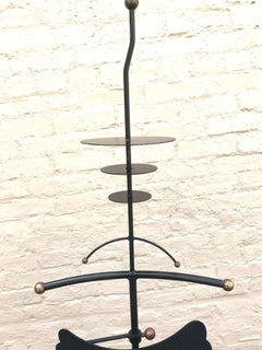 Sculptural 1980s Italian Memphis Era Telescoping Valet Stand