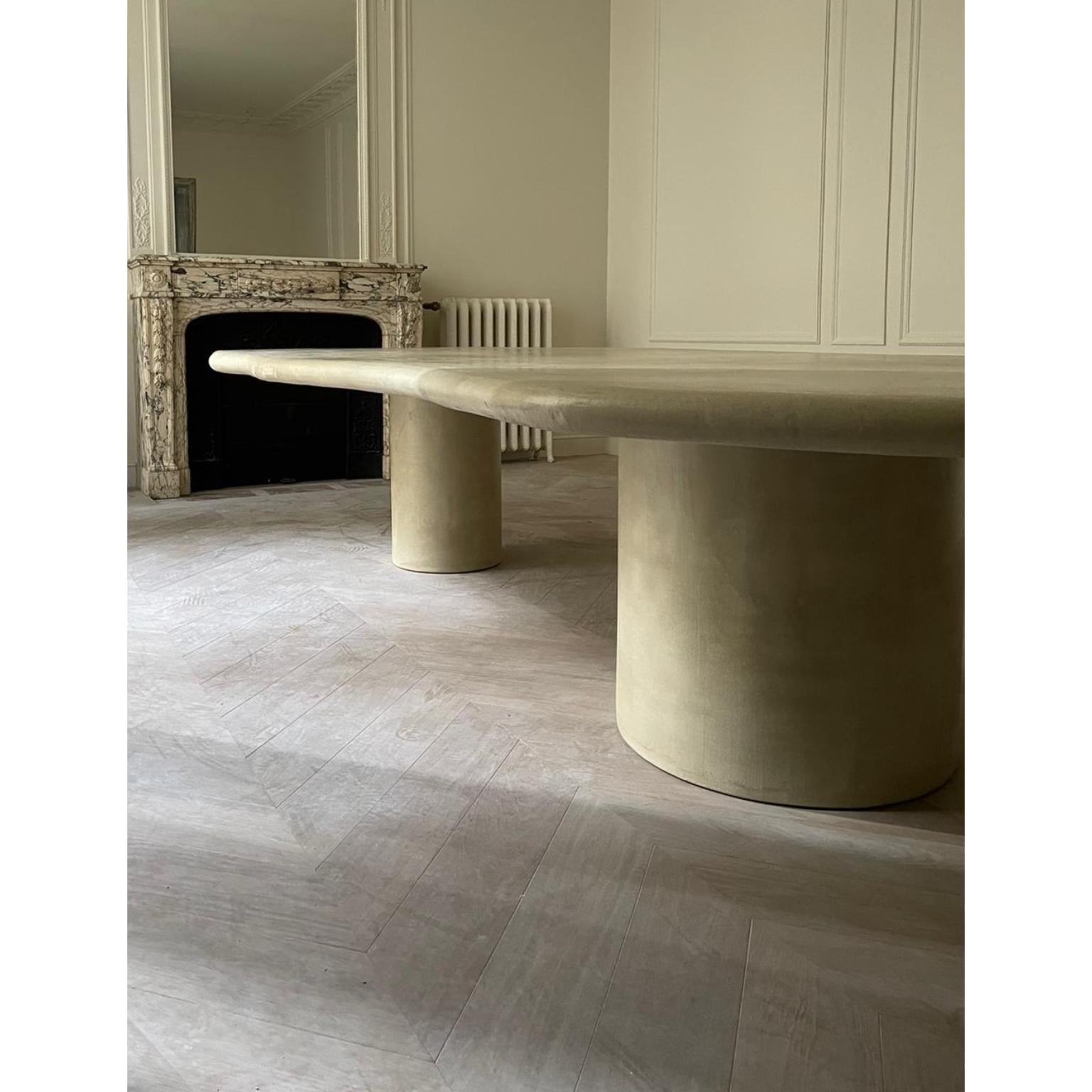 Modern Sculptural 2 Legs Dining Table 240 by Urban Creative