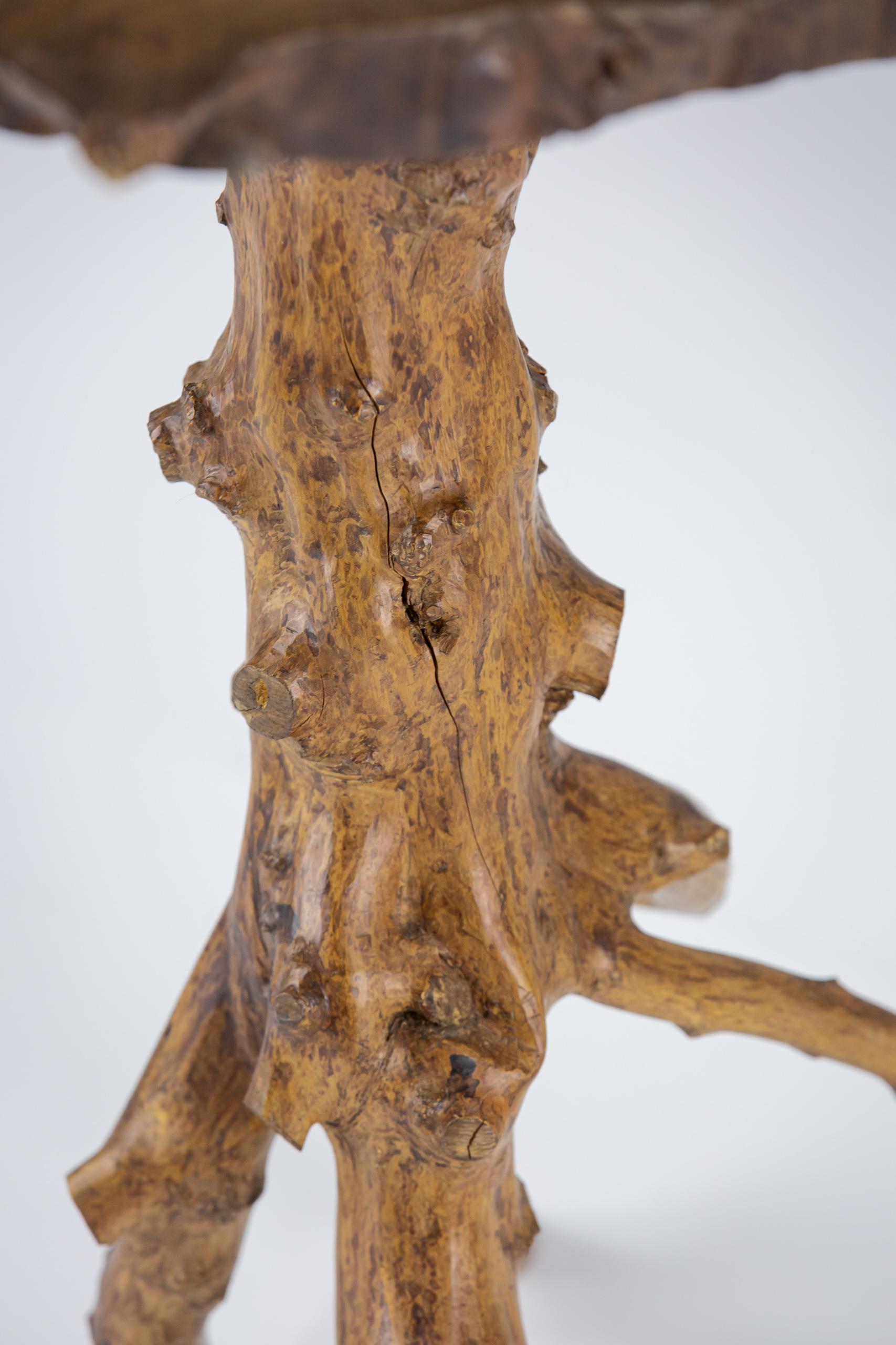 Elm Sculptural 20th Century Grotto Table