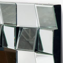Sculptural 21st C. Neal Small "Slopes" Inspired Faceted Wall Mirror