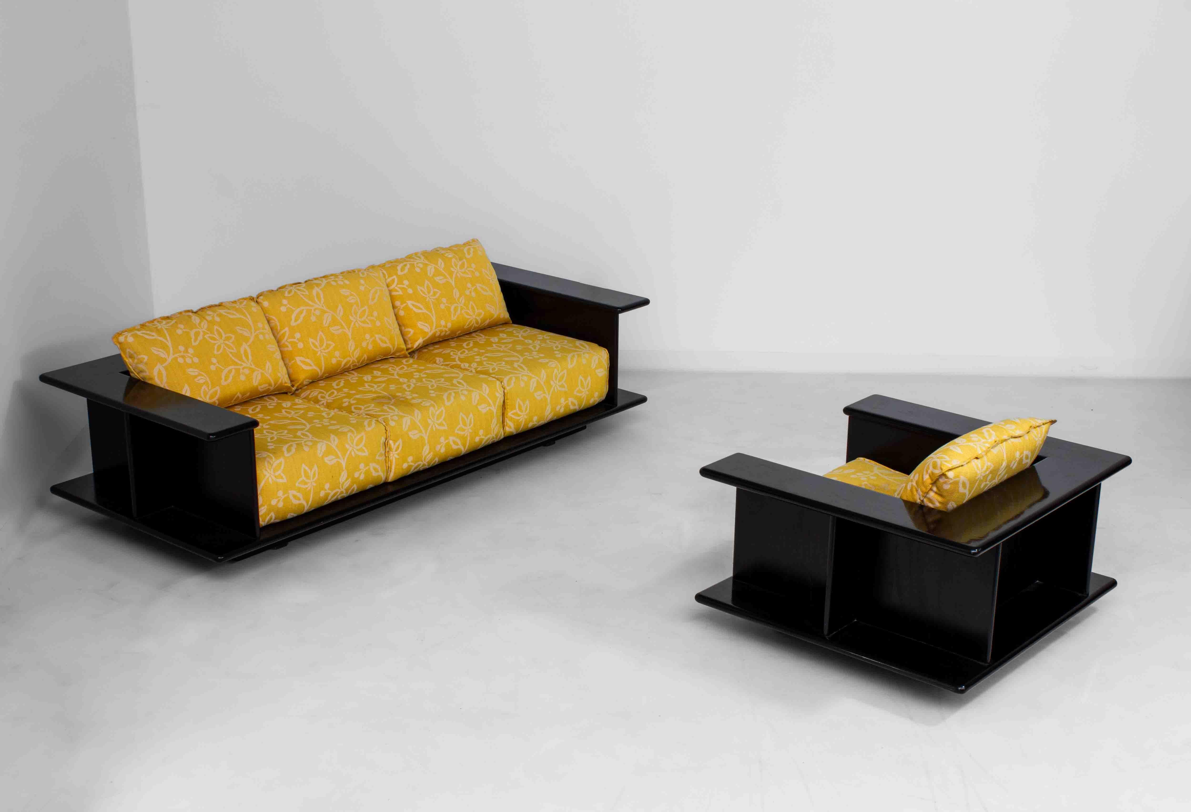 Skulpturales 3-Sitzer-Sofa von Carlo Bartoli, Italien 1970er im Angebot 4
