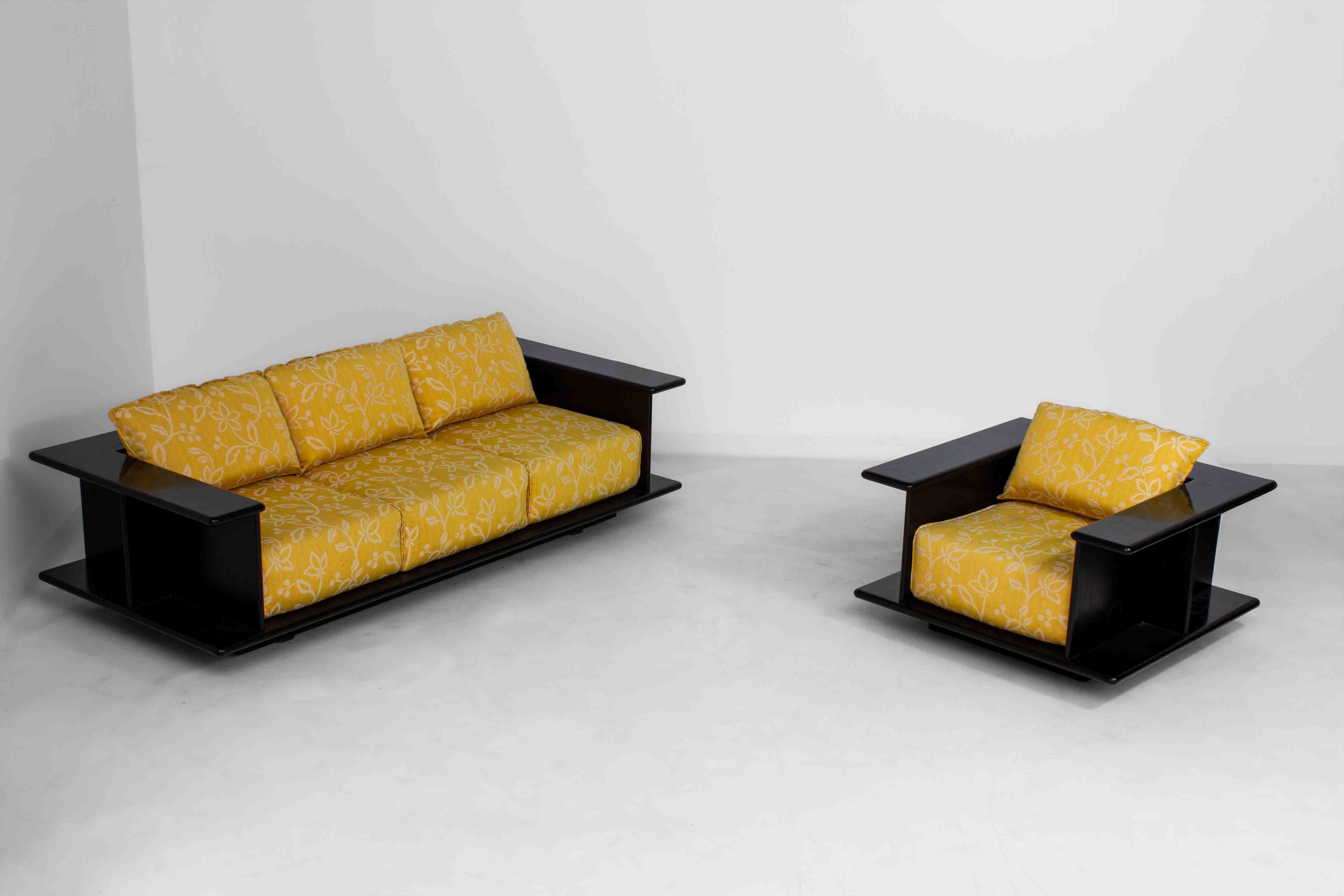 Skulpturales 3-Sitzer-Sofa von Carlo Bartoli, Italien 1970er im Angebot 2