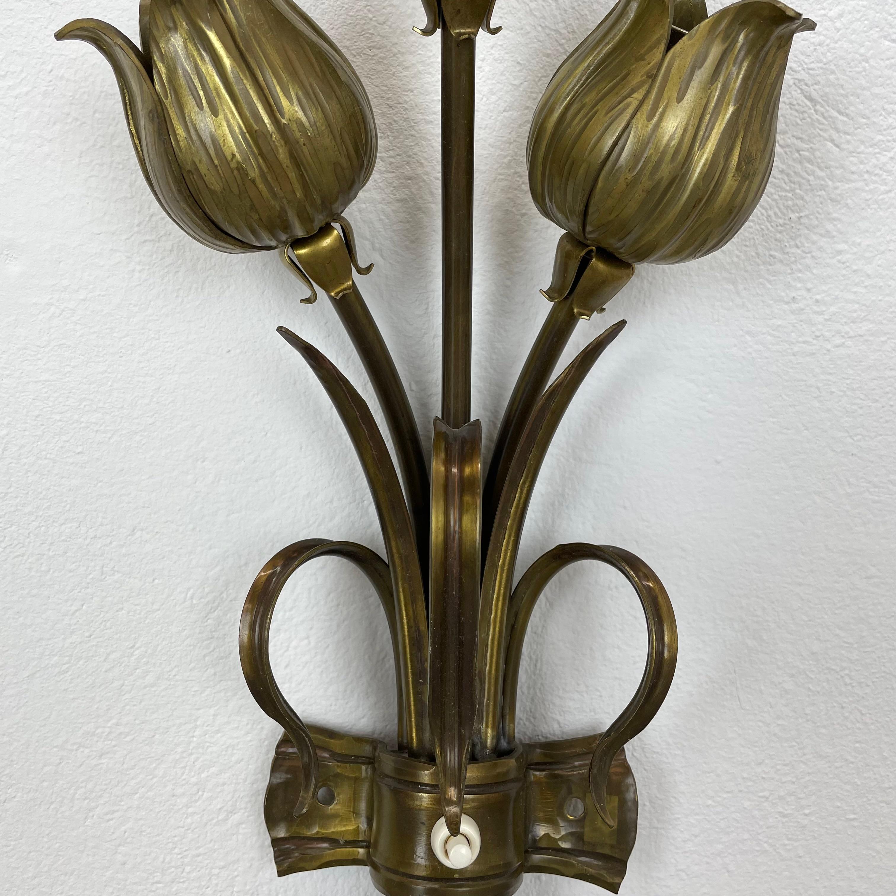 Skulpturale 44cm Messing Stilnovo Stil 