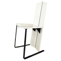 Sculptural 80s Postmodern Dutch Accent Chair, Metal, Wood-- One Chair
