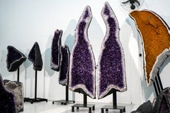 Geodi di ametista scultorei alti 9 piedi, Druzy di ametista viola scuro Nature X-Large