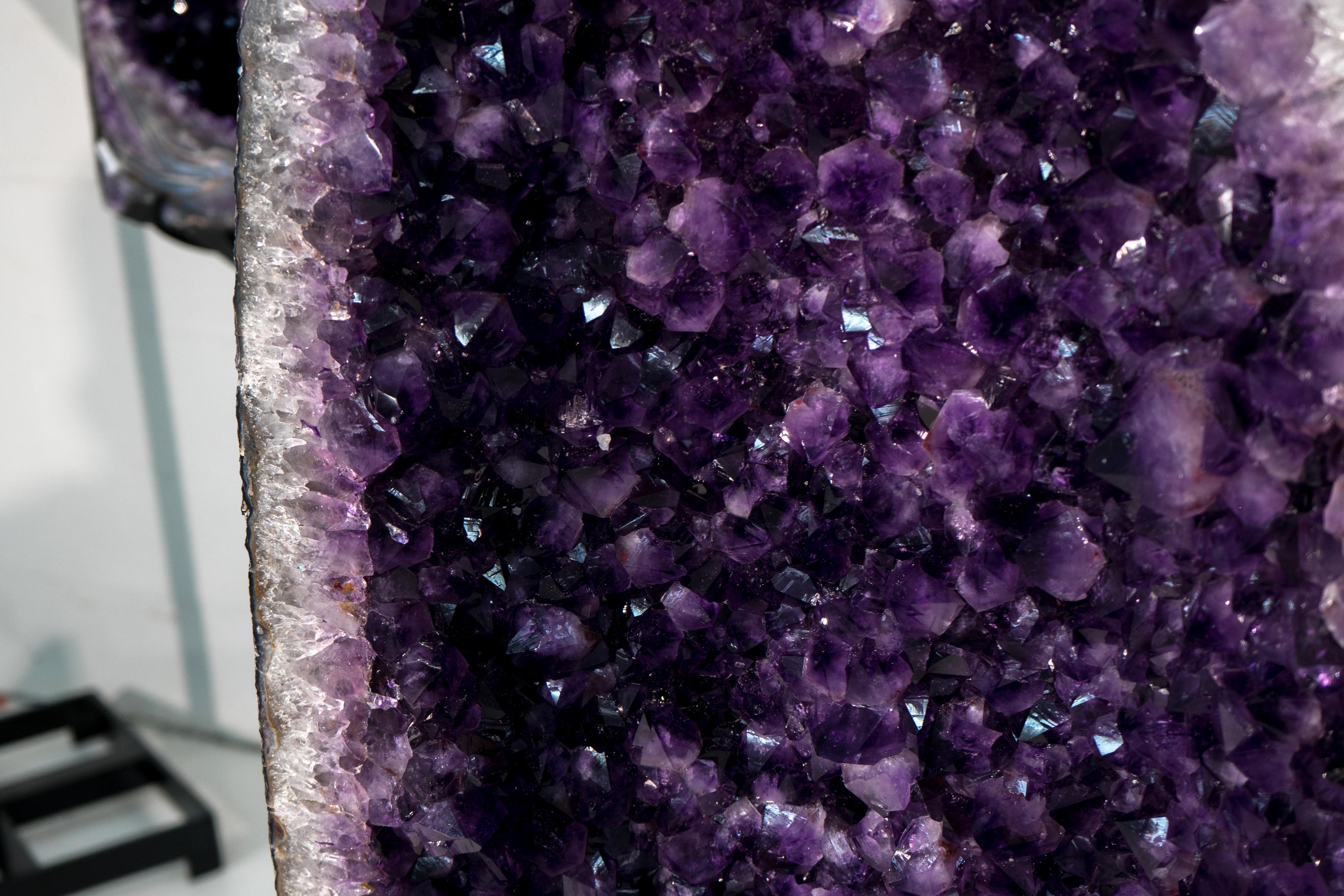 Geodi di ametista scultorei alti 9 piedi, Druzy di ametista viola scuro Nature X-Large in vendita 2