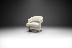 Sculptural Accent Chair with Metal Legs, Europe, circa 1960s