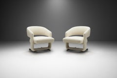 Sculptural Accent Chairs with Metal Legs, Europe, circa 1960s