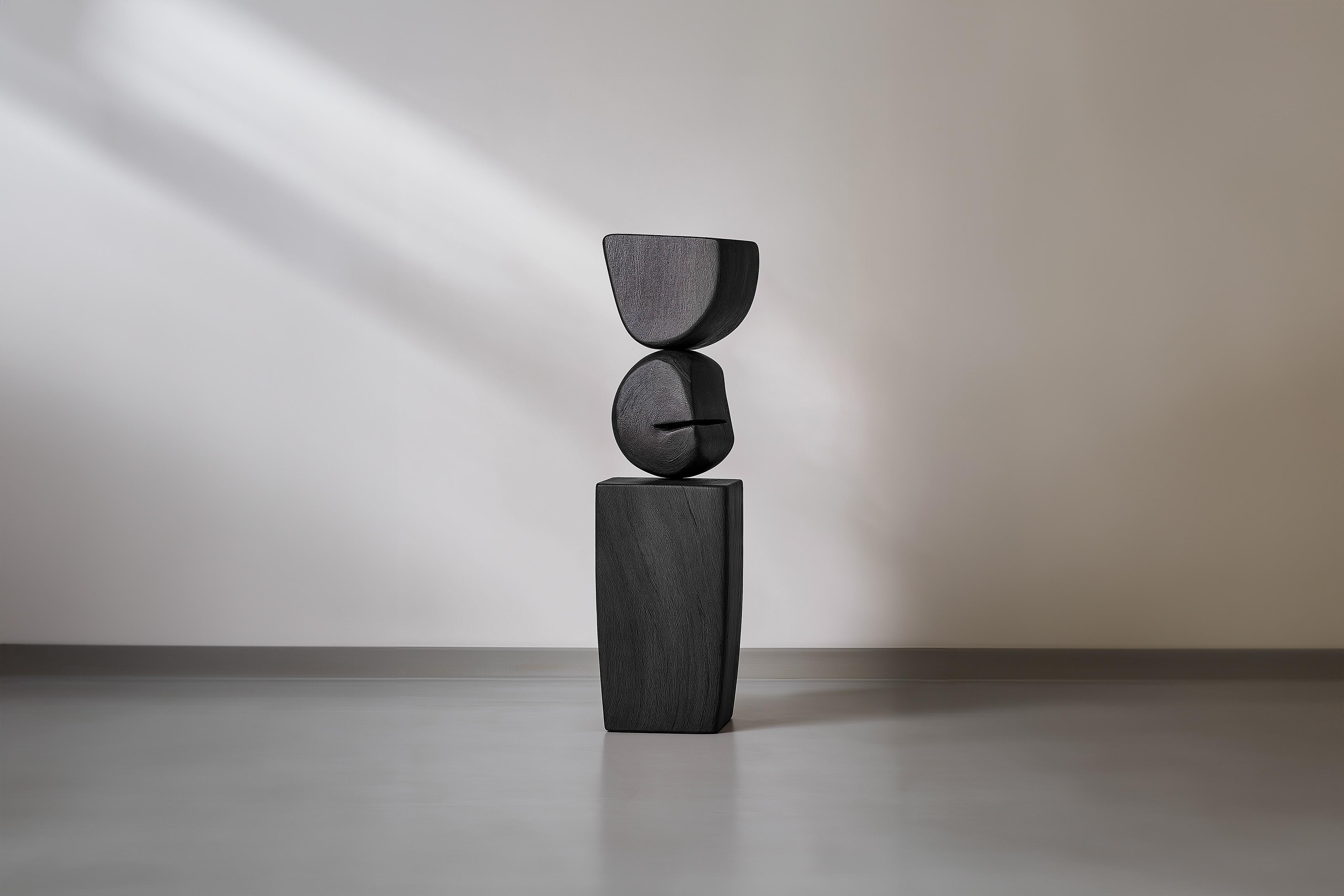 Mid-Century Modern Sculptural Accent Lull No39 – NONO’s Wooden Totem for Artistic Spaces For Sale