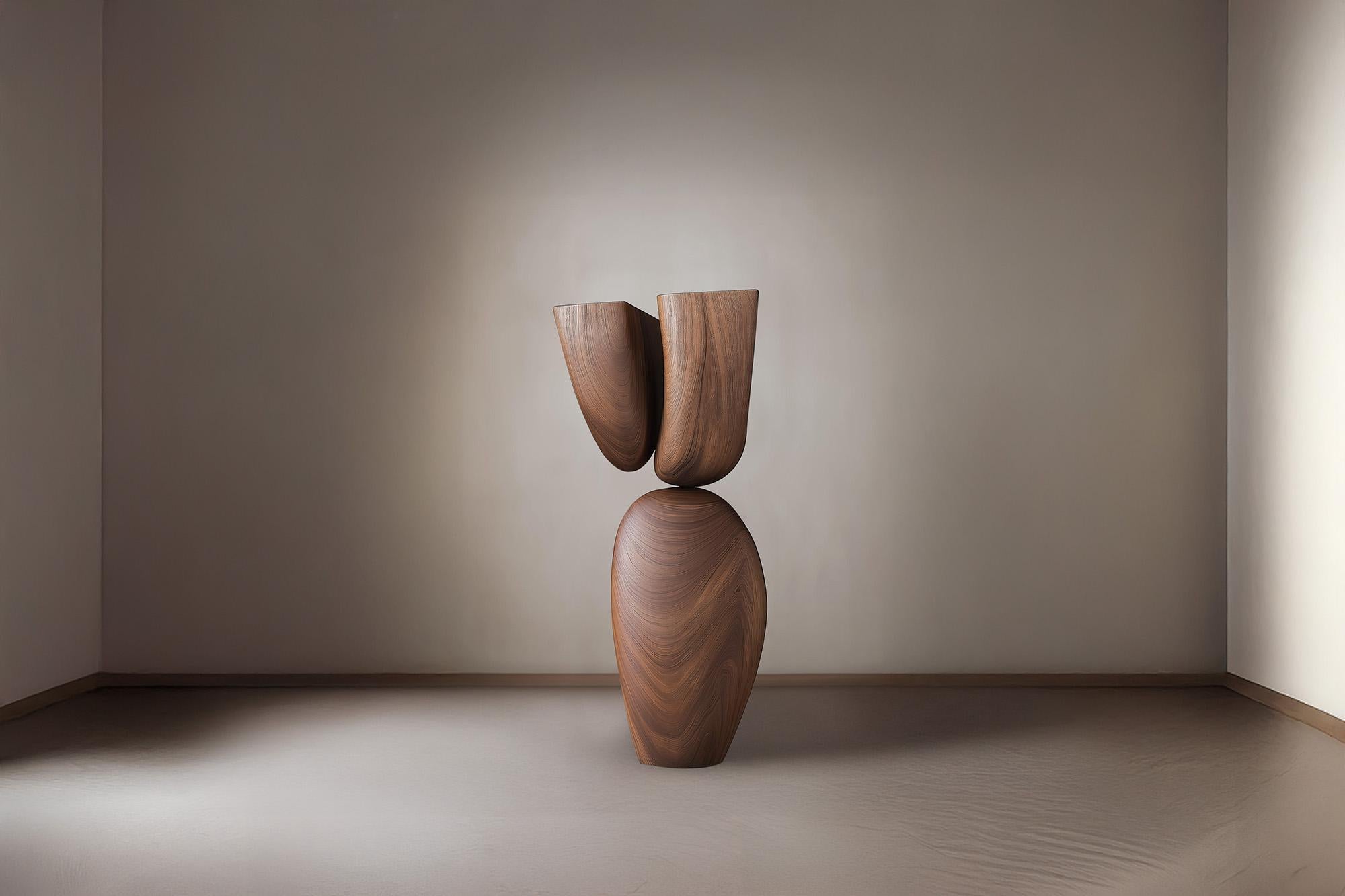 Mid-Century moderno Accento scultoreo Lull No73 - Scultura in legno realizzata a mano da NONO in vendita