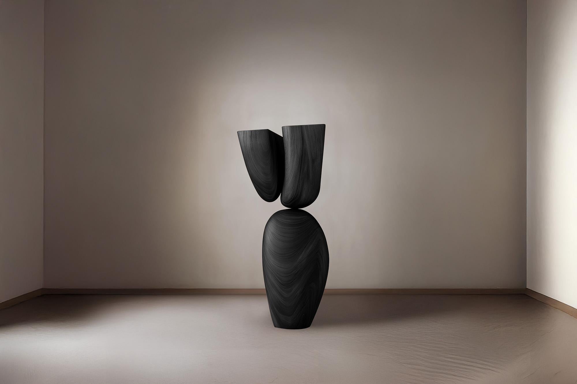Fatto a mano Accento scultoreo Lull No73 - Scultura in legno realizzata a mano da NONO in vendita