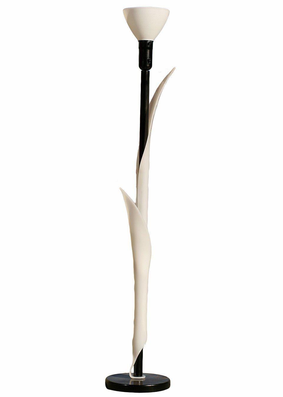 Late 20th Century Sculptural Acrylic Floor Lamp by Rougier For Sale