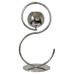 Sculptural Adjustable Chrome Floor Lamp Italy 1960's