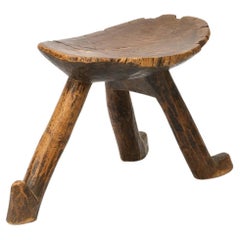 Sculptural African Low Stool of the Lobi Tribe