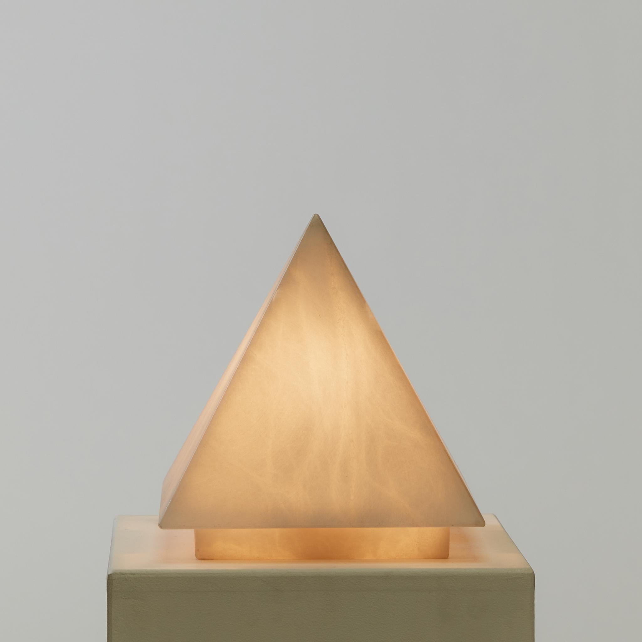 Other Sculptural Alabaster Pyramid Table Lamp