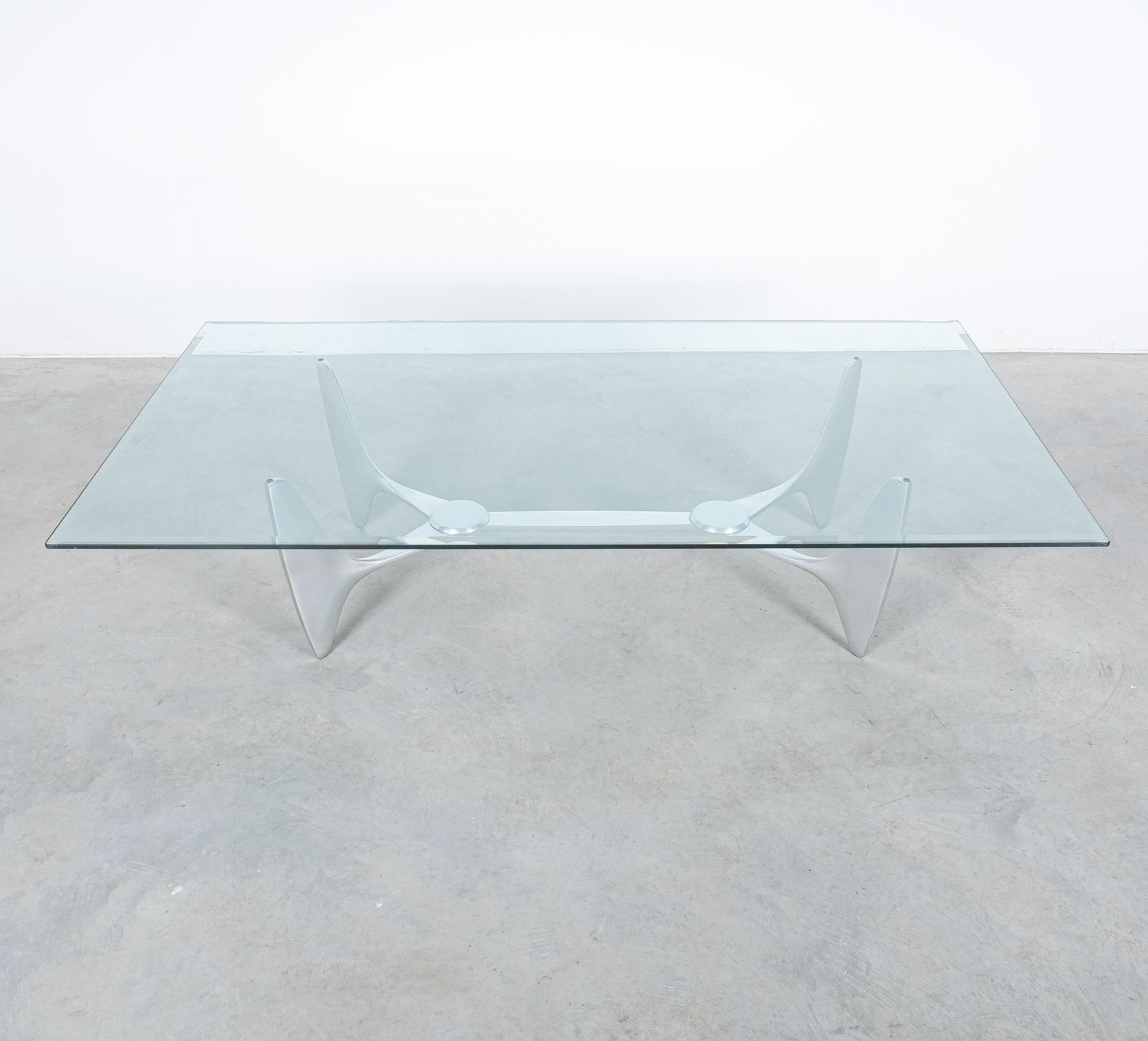 Sculptural Aluminum Coffee Table by Knut Hesterberg, Germany, Circa 1960 In Good Condition In Vienna, AT