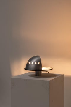 Lampe de table sculpturale en aluminium par P. Guzzetti pour Lamperti, Italie 1973