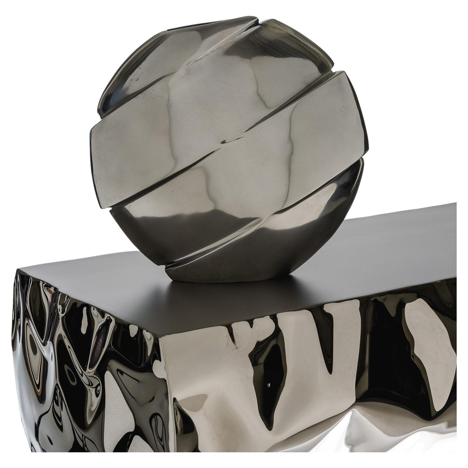 Sculptural Aluminum Vase, 1970s
