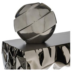 Sculptural Aluminum Vase, 1970s