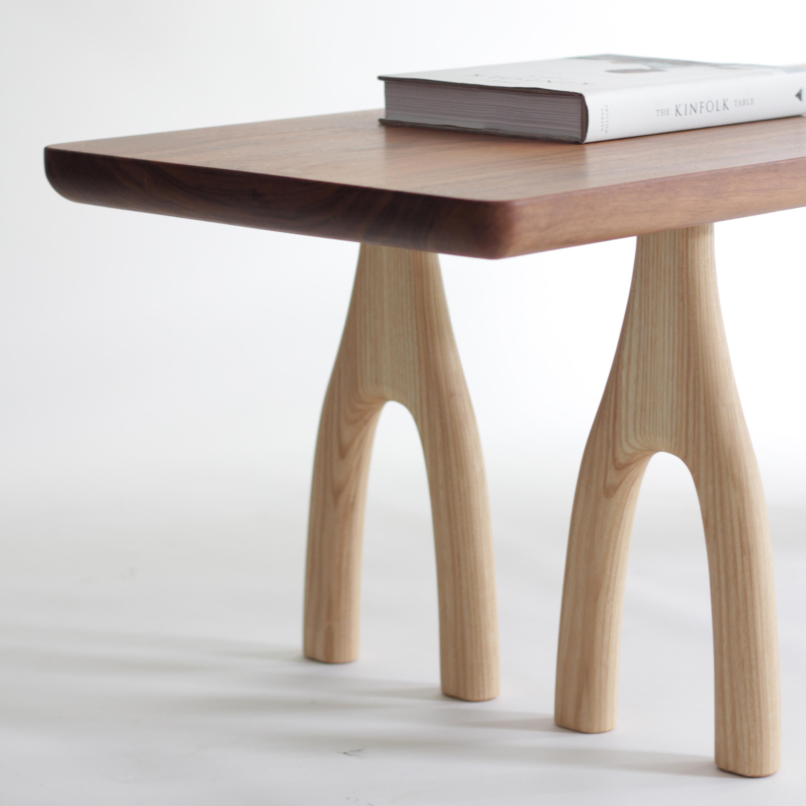 table basse asymetrique bois