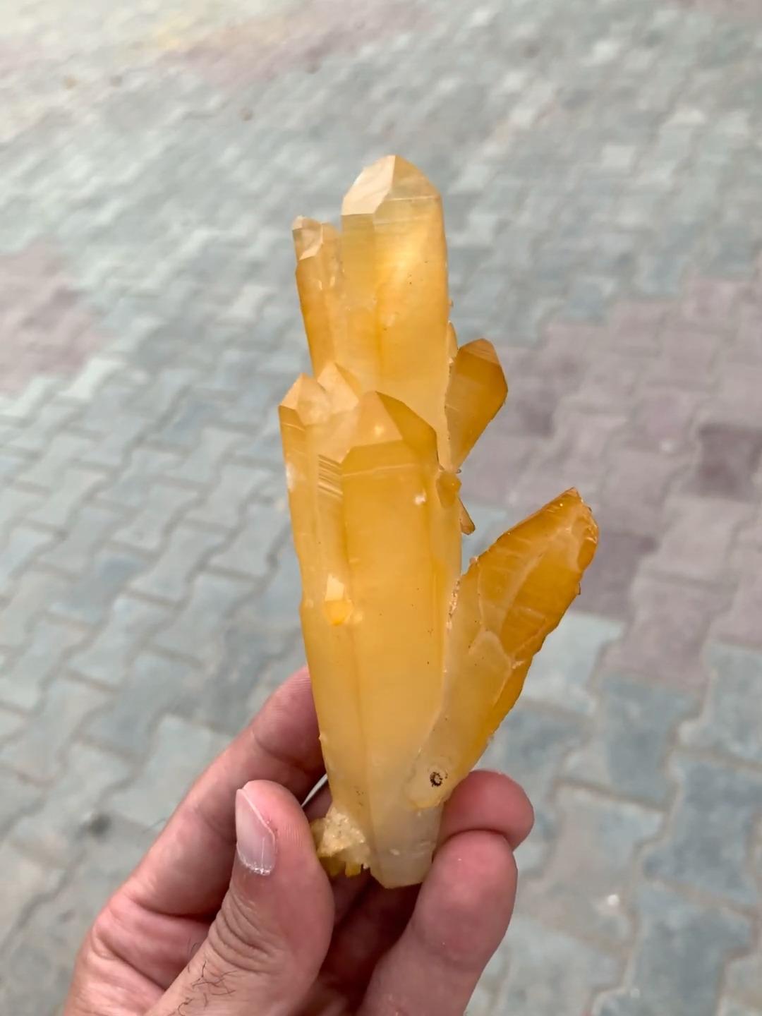 Art Deco Sculptural And Impressive Elongated Iron Coated Quartz Crystals From Pakistan For Sale