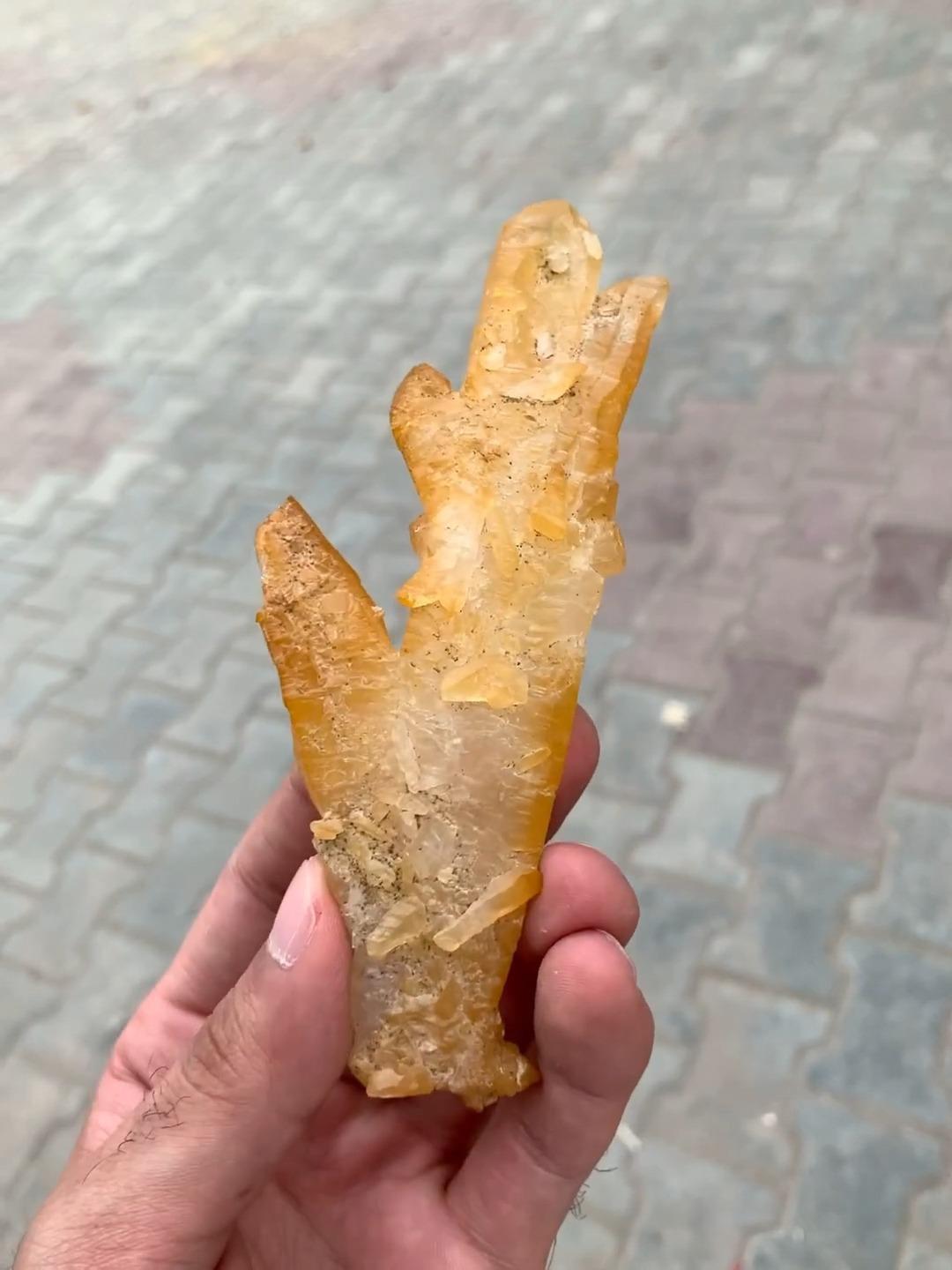 Uncut Sculptural And Impressive Elongated Iron Coated Quartz Crystals From Pakistan For Sale
