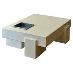 Sculptural and rare brutalist coffee table by Arch Eugenio Mondellini
